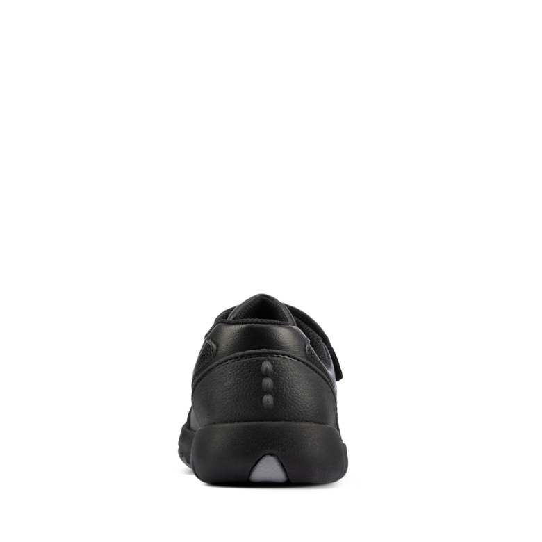 Schwarzes Leder Clarks Rex Stride K
