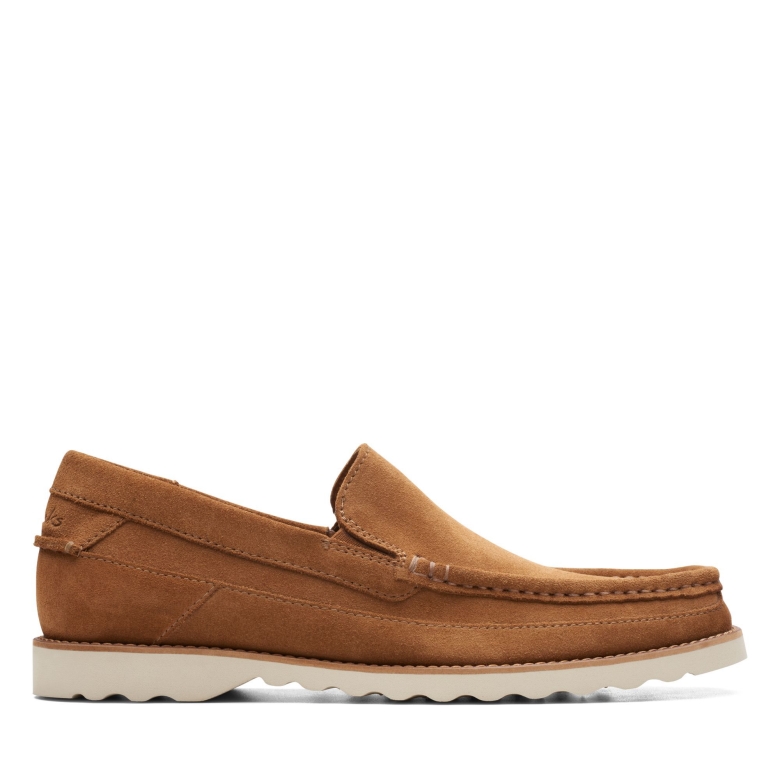 Cognac Wildleder Clarks Durleigh-rand