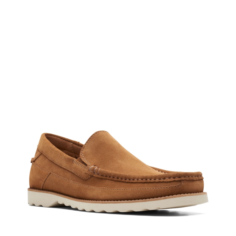 Cognac Wildleder Clarks Durleigh-rand