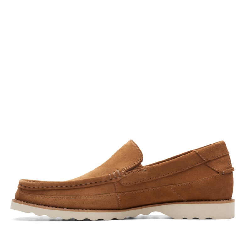 Cognac Wildleder Clarks Durleigh-rand