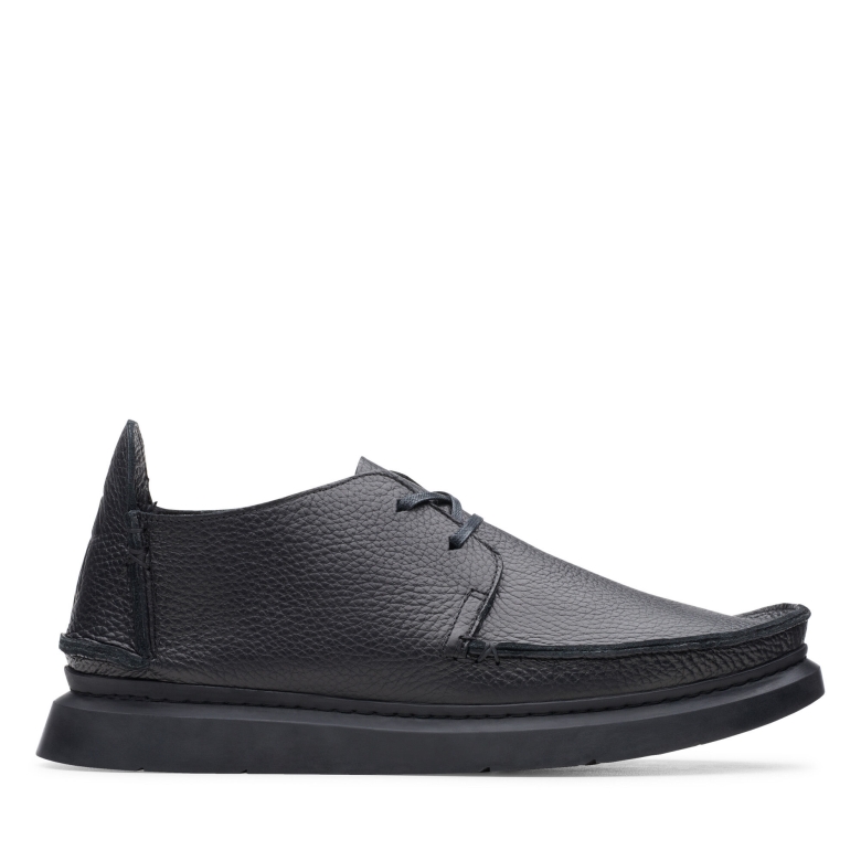 Schwarzes Leder Clarks Seven