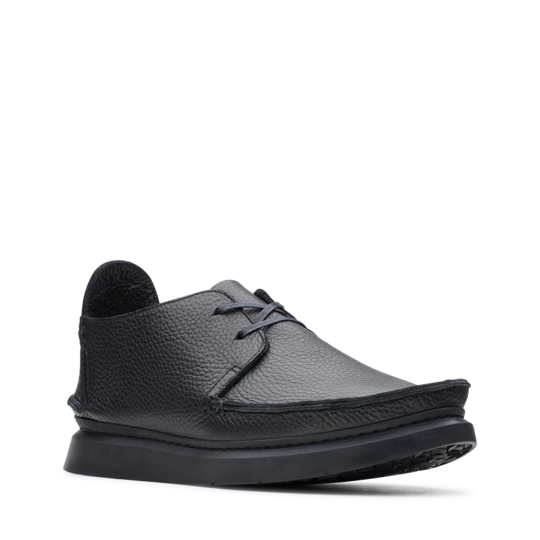 Schwarzes Leder Clarks Seven