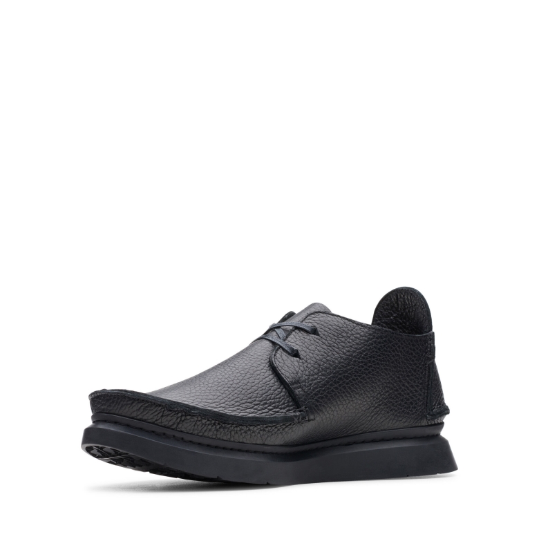 Schwarzes Leder Clarks Seven