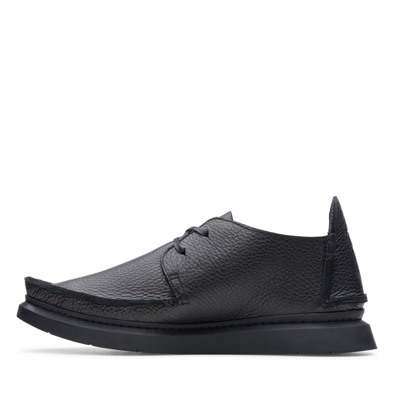 Schwarzes Leder Clarks Seven