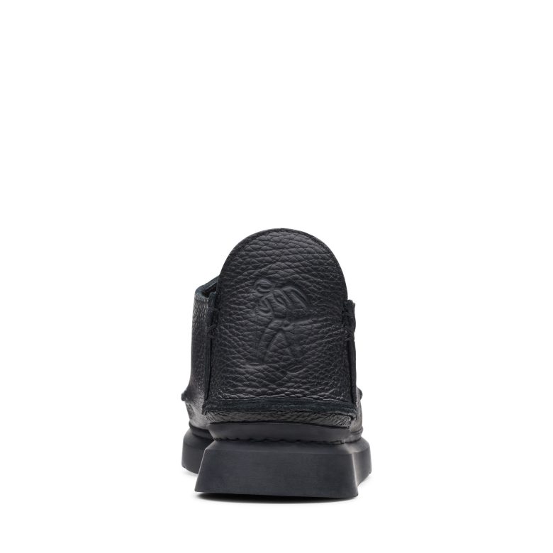 Schwarzes Leder Clarks Seven