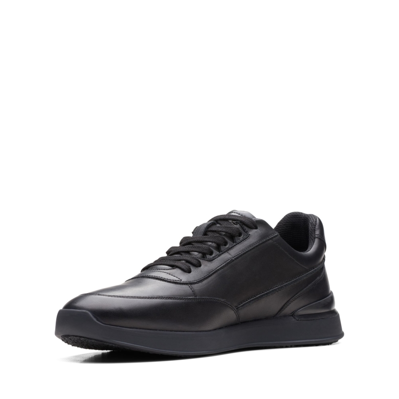 Race Lite Lace Clarks Schwarzes Leder