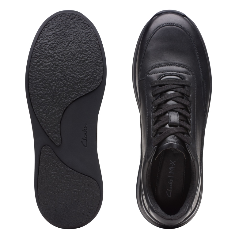 Race Lite Lace Clarks Schwarzes Leder