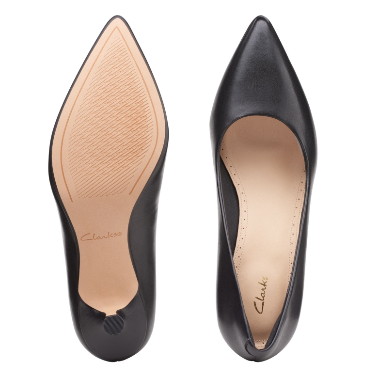 Clarks Schwarz Leder Violett 55 Rae
