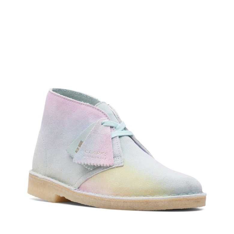 Wüstenstiefel Weiß/blau Clarks