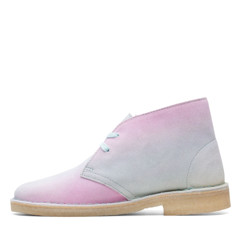 Wüstenstiefel Weiß/blau Clarks