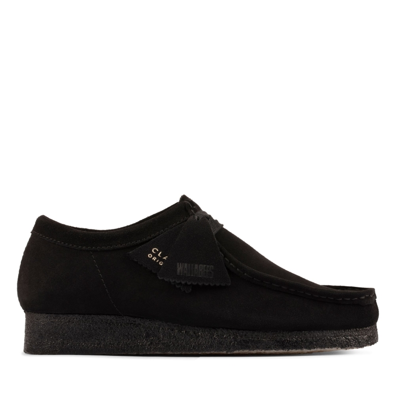 Clarks Wallabee Aus Schwarzem Wildleder