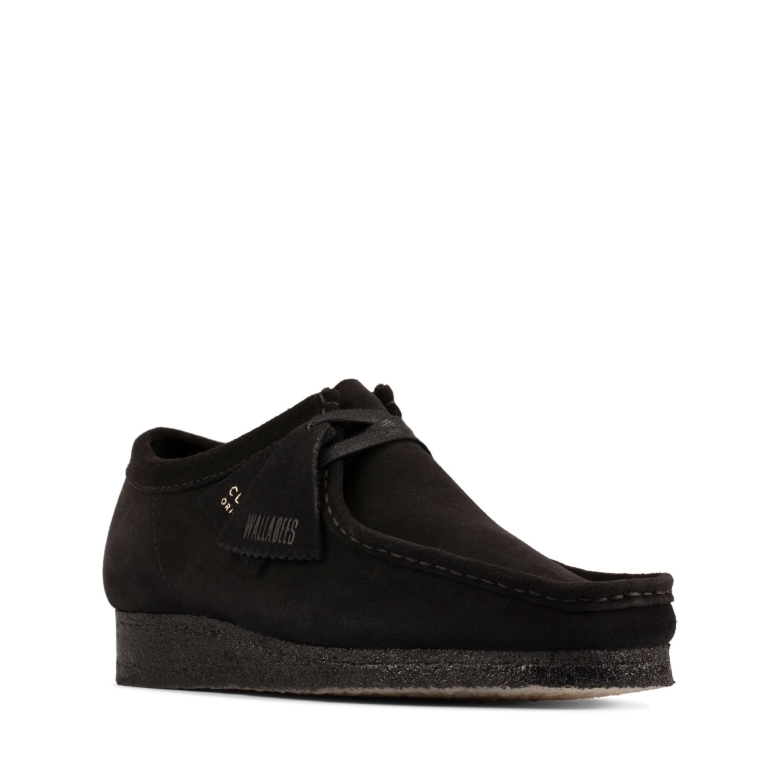 Clarks Wallabee Aus Schwarzem Wildleder