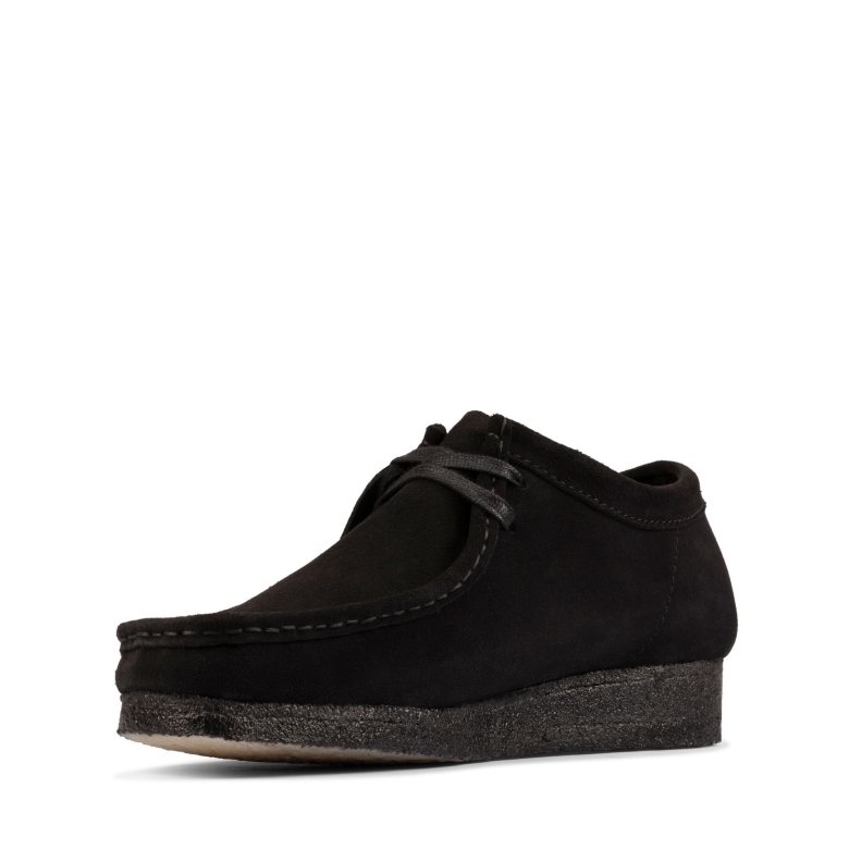 Clarks Wallabee Aus Schwarzem Wildleder