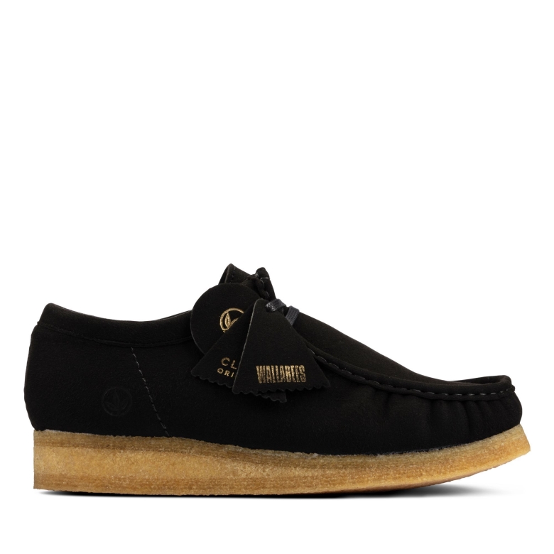 Wallabee Clarks Schwarz Vegan