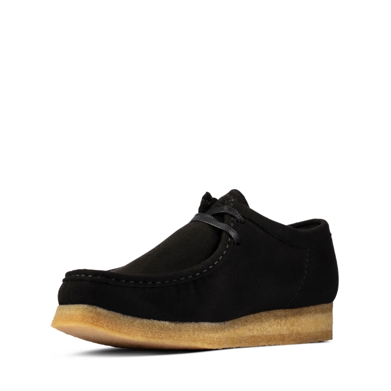 Wallabee Clarks Schwarz Vegan