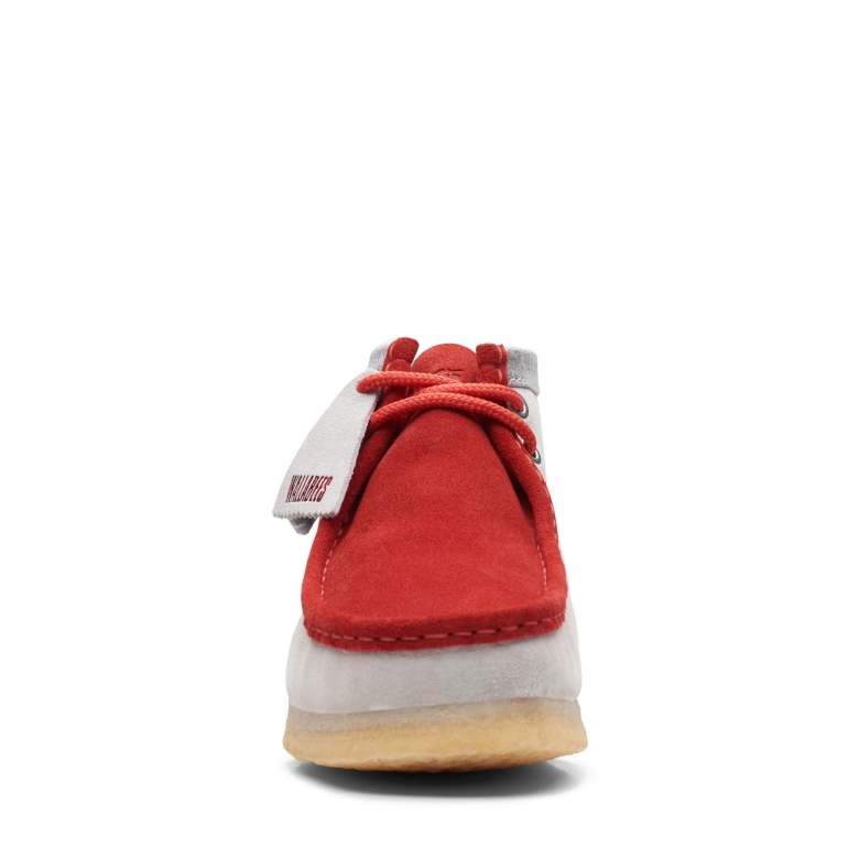 Clarks Wallabee Aber Neu Rot/grau