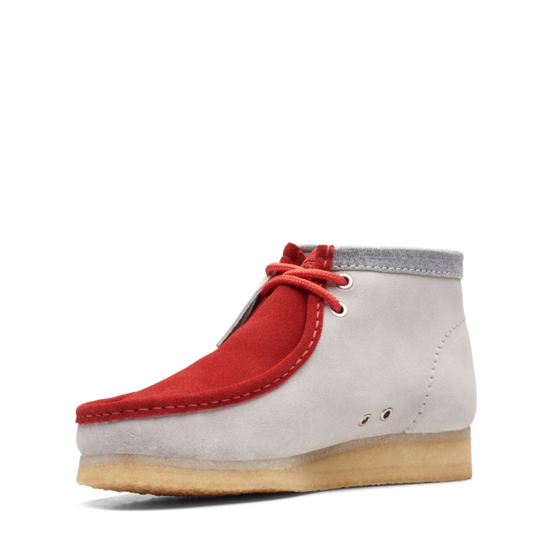 Clarks Wallabee Aber Neu Rot/grau