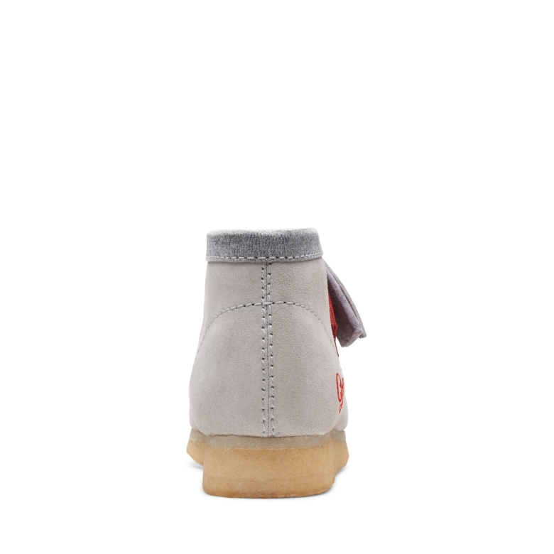 Clarks Wallabee Aber Neu Rot/grau
