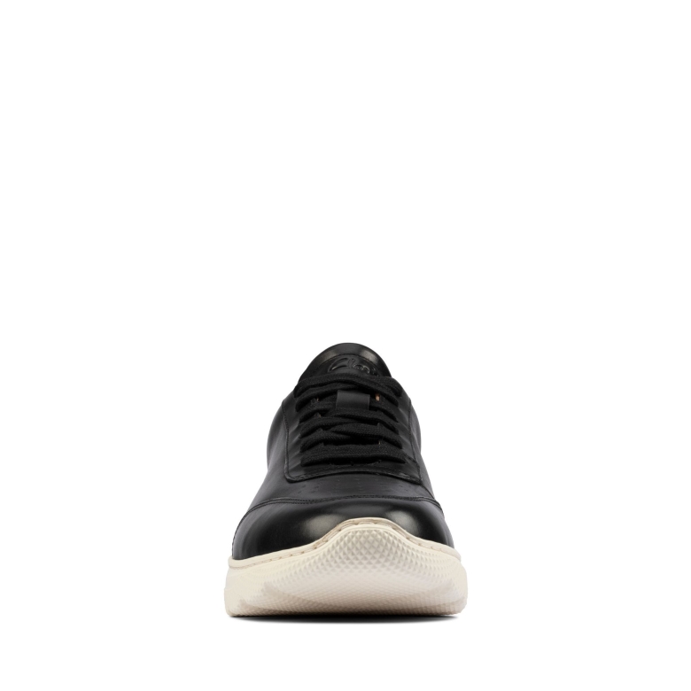 Schwarzes Leder Clarks Sprint Lite Schnürung
