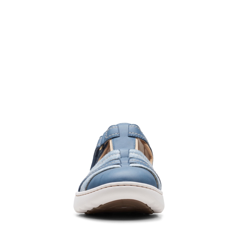 Clarks Blue Grey Lea Teagan Step