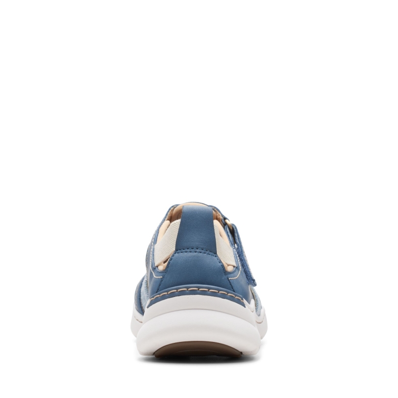 Clarks Blue Grey Lea Teagan Step