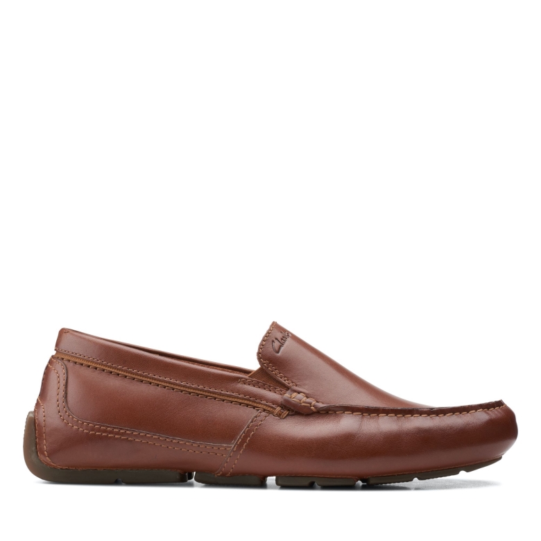 Dunkelbraunes Leder Clarks Markman Plain