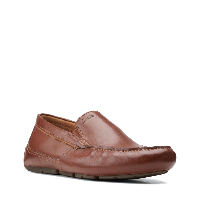 Dunkelbraunes Leder Clarks Markman Plain