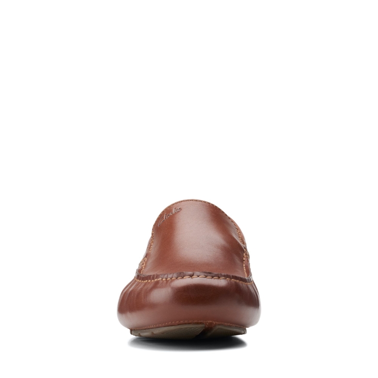 Dunkelbraunes Leder Clarks Markman Plain