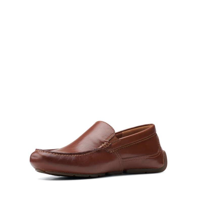 Dunkelbraunes Leder Clarks Markman Plain