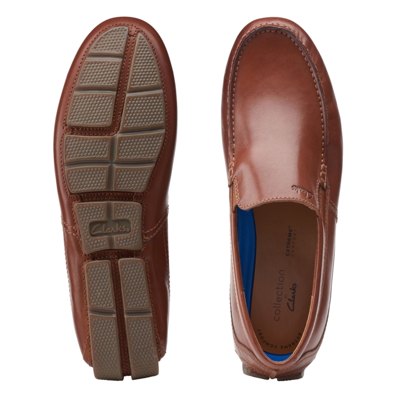 Dunkelbraunes Leder Clarks Markman Plain