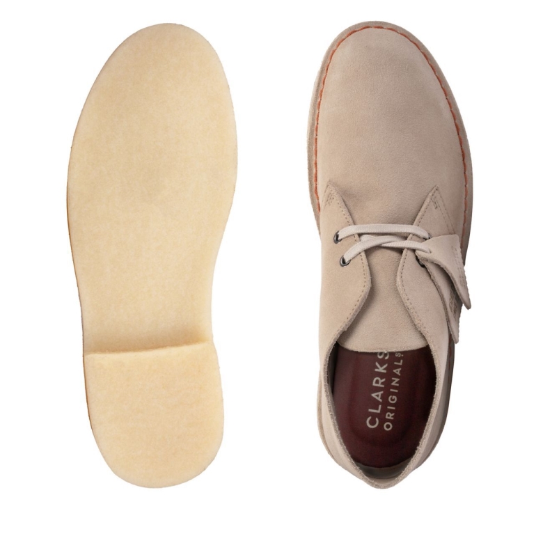 Wüstenstiefel Aus Sandfarbenem Wildleder Clarks