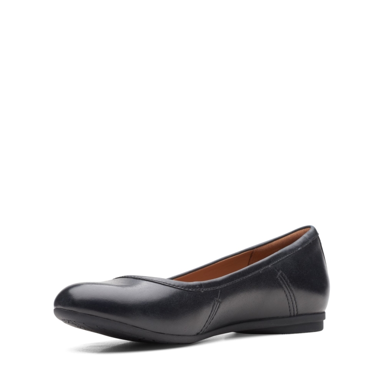 Canebay Plain Clarks Schwarzes Leder