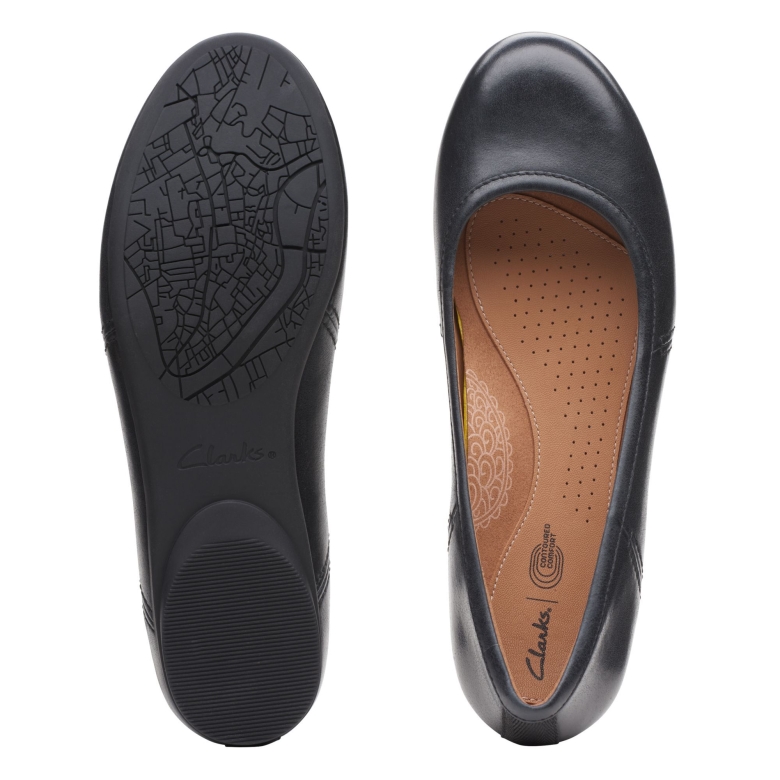 Canebay Plain Clarks Schwarzes Leder
