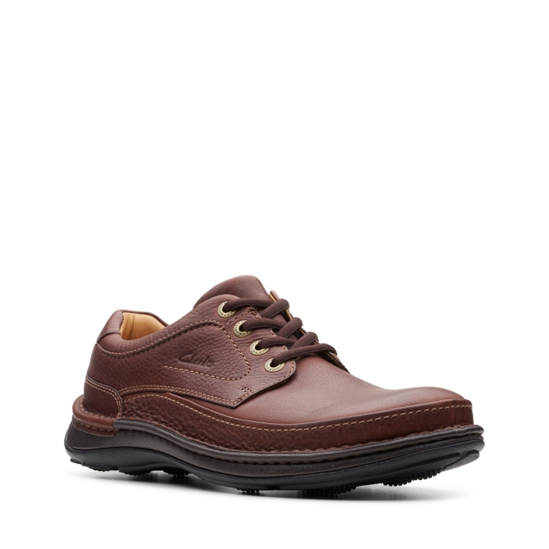 Mahoga Ny Leder Clarks Natur Drei