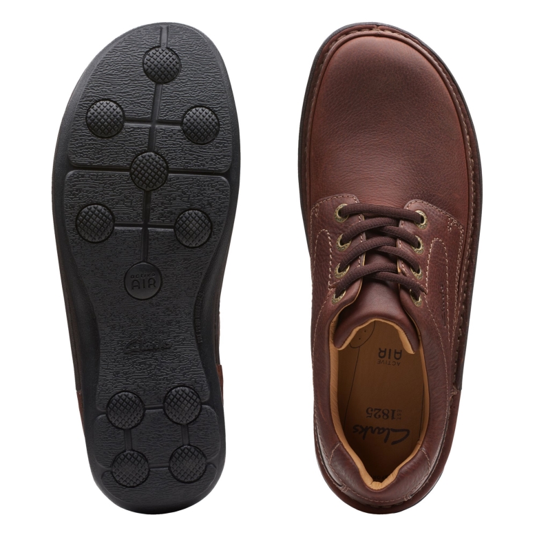 Mahoga Ny Leder Clarks Natur Drei