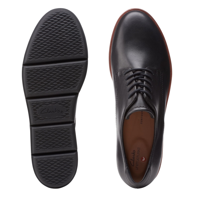 Schwarzes Leder Shayllace Clarks