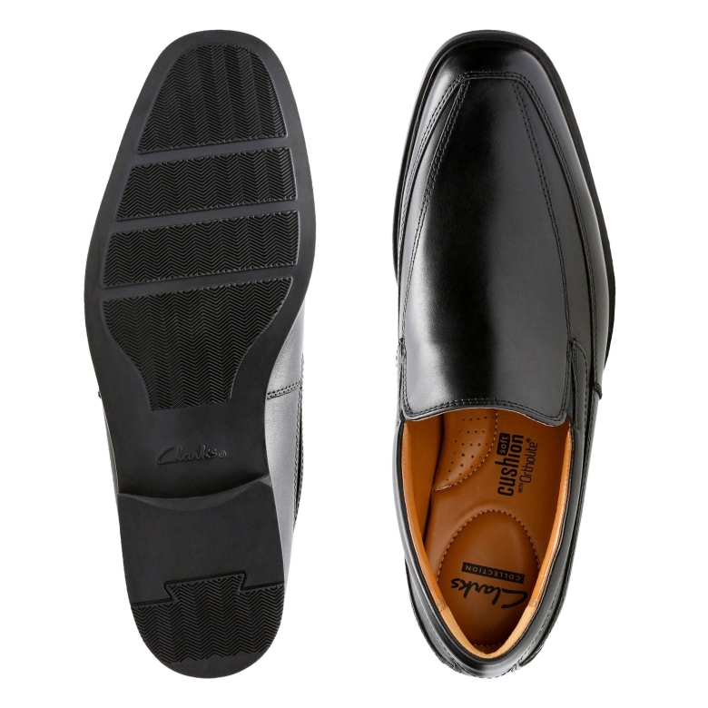 Clarks Tilden Freies Schwarzes Leder
