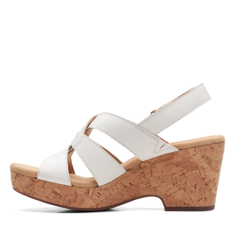 Weißes Leder Clarks Giselle Beach