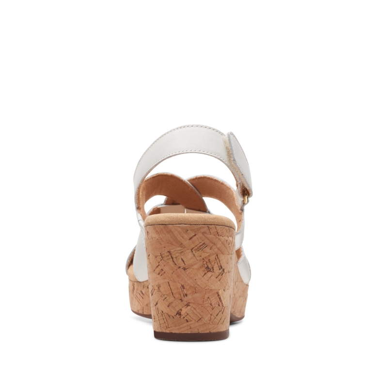 Weißes Leder Clarks Giselle Beach