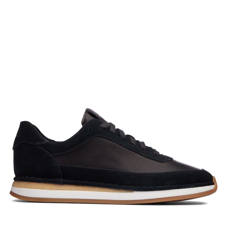 Schwarze Kombi-wildleder-clarks-craft-run-spitze