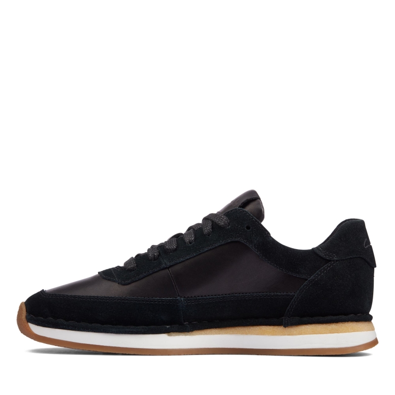 Schwarze Kombi-wildleder-clarks-craft-run-spitze