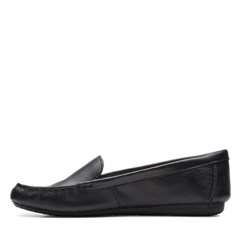 Schwarzes Leder Clarks Sommersprossen Gehen