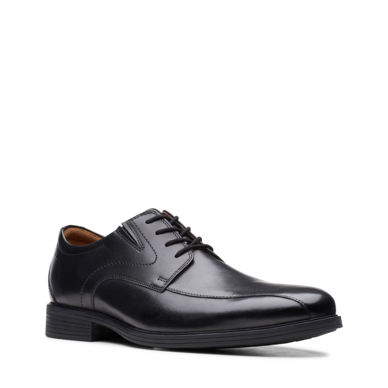 Clarks Whiddon Pace Schwarzes Leder