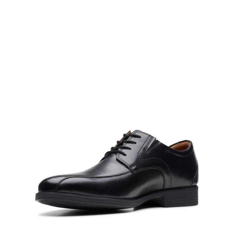 Clarks Whiddon Pace Schwarzes Leder