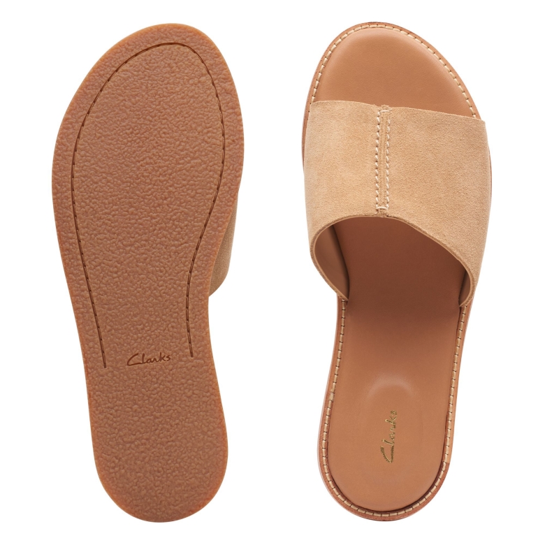 Karsea Mule Aus Hellbraunem Wildleder Von Clarks