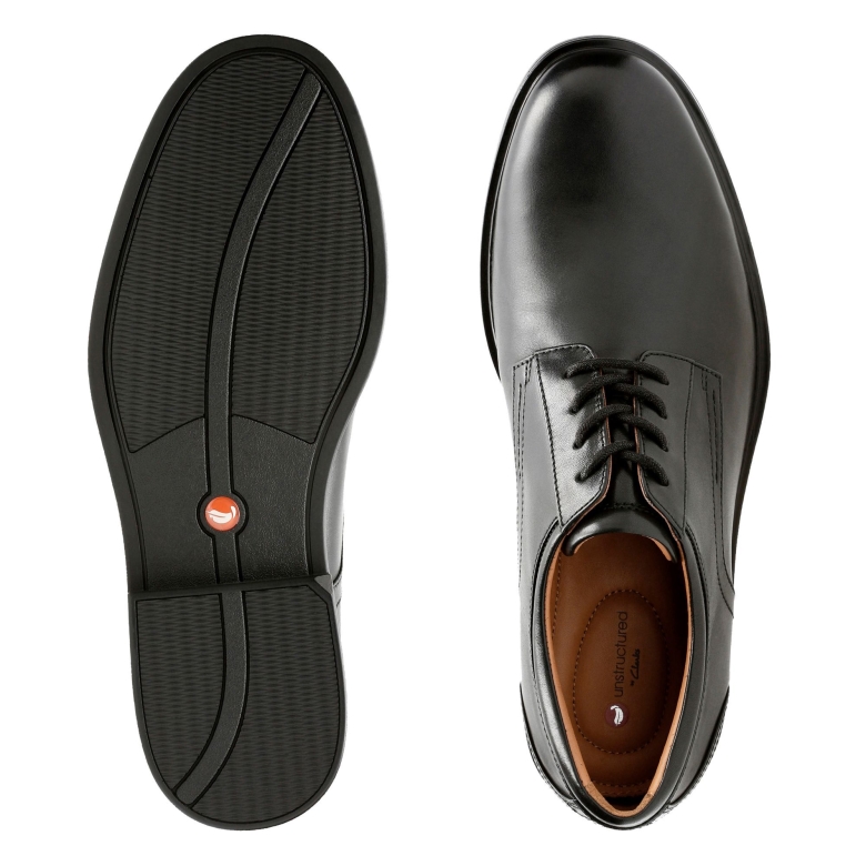 Un Aldric Lace Clarks Schwarzes Leder