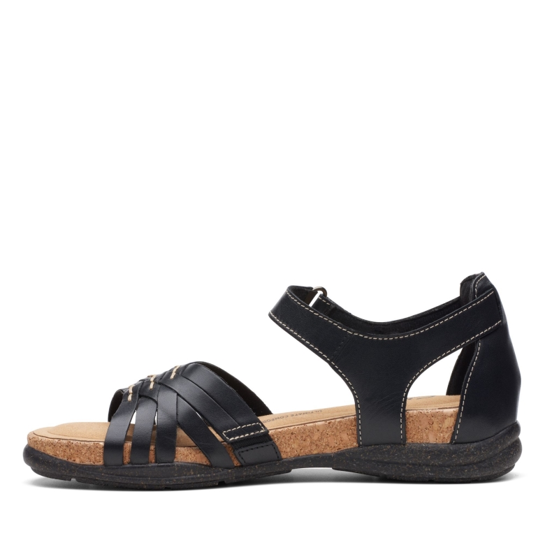 Roseville Cove Clarks Schwarzes Leder