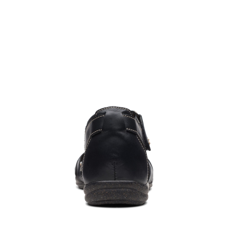 Roseville Cove Clarks Schwarzes Leder