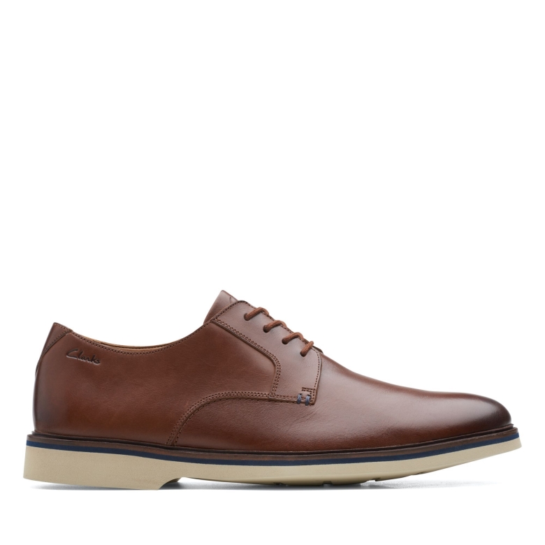 Clarks Malwood Schlichtes Dunkelbraunes Leder