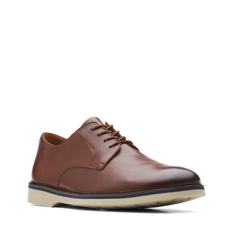 Clarks Malwood Schlichtes Dunkelbraunes Leder